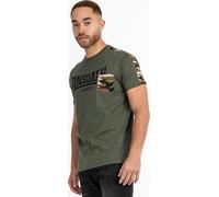 T-shirt homme coupe régulière HUXTER Olive/Black M Lonsdale