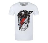 T-shirt Homme David Bowie Bowie Halftone Flash Face Blanc XL