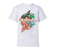 T-shirt homme DC Comics Justice League - UNITED LABELS - manches courtes - gris XL