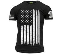 T-Shirt Homme Drapeau Américain & Aigle - Tee Shirt USA Patriote - American Flag Shirt Bald Eagle Men’s T-Shirt