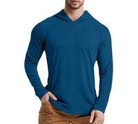 T Shirt Homme Ete - T-Shirt Homme Confortable pour Course Fitness et Randonnée en Coupe Ajustée à Manches Longues Haut Décontracté Absorbant