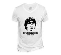 T-shirt Homme - Fabulous - Diego Maradona 1960-2020 - Col V - 100% coton - Manches courtes L
