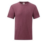 T-shirt homme Fruit Of The Loom - manches courtes - toucher doux et confortable - Bordeaux chiné M
