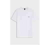 T-shirt Homme Hugo Boss Blanc en coton stretch avec détail de logo M