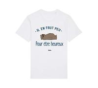T-Shirt Homme - IL en Faut Peu pour ÊTRE Heureux - XL