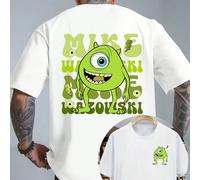T-shirt homme imprimé Disney Monsters, Inc. sous licence officielle - avec un design classique aux grands yeux, un col rond, un style estival décontracté, respirant et lavable en machine, idéal pour l