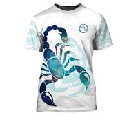 T-Shirt Homme imprimé en 3D avec Un Scorpion Tee-Shirt décontracté drôle à Motif Animalier T-Shirt d'été Unisexe à Manches Courtes pour la Rue