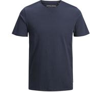 T-Shirt Homme JACK & JONES Manches Courtes Coton Bio Bleu Marine - Coupe Regular - Col Arrondi M