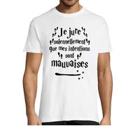 T-Shirt Homme - Je Jure Solennellement - 100% Coton - Ajusté - Manches Courtes S