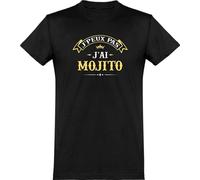 T Shirt Homme j'peux Pas J'Ai Mojito | Imprimé en France, Cadeau fête des pères Homme Humour Papa Anniversaire Original Rigolo Humoristique (M,Black)