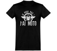 T Shirt Homme j'peux Pas J'Ai Moto 2 | Imprimé en France, Cadeau fête des pères Homme Humour Papa Anniversaire Original Rigolo Humoristique (4XL,Black)