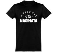 T Shirt Homme j'peux Pas J'Ai naginata | Imprimé en France, Cadeau fête des pères Homme Humour Papa Anniversaire Original Rigolo Humoristique (XS,Black)
