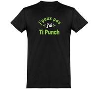 T Shirt Homme j'peux Pas J'Ai ti Punch | Imprimé en France, Cadeau fête des pères Homme Humour Papa Anniversaire Original Rigolo Humoristique (M,Black)