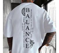 T-shirt homme Kreativ devant et derrière col rond, mode d'été à manches courtes, style décontracté pour les loisirs en plein air, idéal pour les cadeaux aux hommes T-shirt Kaporal Vintage City Hip Hop