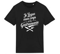 T-shirt homme LA FRENCH TOUCH - Je lègue mon corps à la gastronomie - Coton 100% bio XL