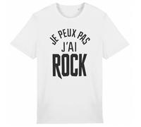 T Shirt Homme - LA FRENCH TOUCH - Je peux pas j'ai rock - Coton 100% bio - Confectionné en France XXL