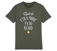 T-shirt homme LA FRENCH TOUCH - Quand y'en a marre, y'a du Ricard - Coton bio - Fabriqué en France S