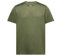 La Sportiva – T-shirt running Pure M, léger & respirant, Cypress/Mountain Red, Kaki, Homme Taille M