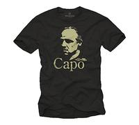 T-Shirt Homme Le Parrain Marlon Brando Noir Taille XXXL