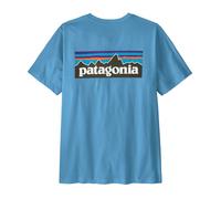T shirt manches courtes patagonia p 6 logo bleu homme