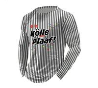 T-Shirt Homme,Maglietta Casual a Maniche Corte Con Stampa a Righe di Carnevale, Girocollo, Grafica, da indossare Tutti i giorni e per Le Feste.