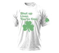 T Shirt Homme,Maglietta Grafica per il Giorno di San Patrizio, a Maniche Corte, Casual, Girocollo, Con Stampa celebrativa Della Festa irlandese