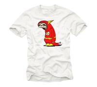 T-shirt homme MAKAYA Flash Super Hero Indolence - Manches courtes Big Bang Blanc XXL