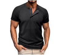 T-Shirt Homme Manche Courte Col Tunisien Tee Shirts Chic Chemisier Respirant Décontracté T-Shirts Pas Cher Leger Confortable Hauts Tops Offre Spéciale Vêtements Soldes d'été Tops de Sport