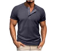 T-Shirt Homme Manche Courte Col Tunisien Tee Shirts Chic Chemisier Respirant Décontracté T-Shirts Pas Cher Leger Confortable Hauts Tops Offre Spéciale Vêtements Soldes d'été Tops de Sport
