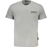 T-shirt homme manches courtes Gris, 100% coton bio avec logo imprimé, taille : 2XL Couleur : Grigio