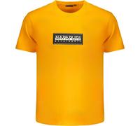 T-shirt homme manches courtes Orange en coton bio avec logo imprimé, taille : 2XL Couleur : Arancione