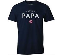 T-shirt Homme - Marvel - Captain Papa - Navy - Taille S Navy G