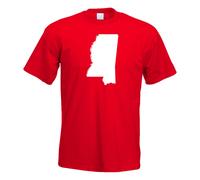 T-Shirt Homme Mississippi État Des États-Unis Imprimé Design