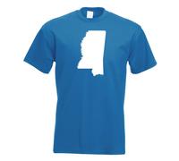T-Shirt Homme Mississippi État Des États-Unis Imprimé Design