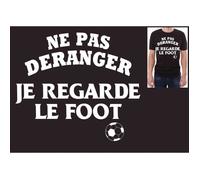 T-shirt homme ne pas déranger je regarde le foot footeux à offrir coupe du monde S