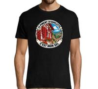 T-Shirt Homme Noir Le Piment d’Espelette, c’est Mon sel | Tee Shirt Coton Bio 185 g/m² Col Rond XS à 5XL | Manches Courtes Oeko-TEX | Idée Cadeau Basque Noël Anniversaire Départ