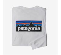 T-shirt homme Patagonia P-6 Logo Responsibili-Tee manches longues blanc - 100% recyclé M