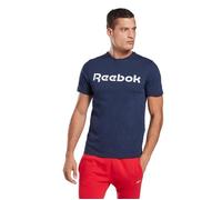 T-shirt homme Reebok Linear Logo - Vector navy / white - Coupe slim - Manches courtes - Col arrondi S