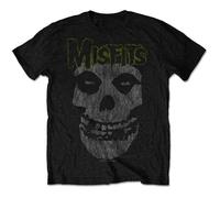 T-shirt Homme Rock Off The Misfits Classique Distressed Logo Noir - Taille Large M