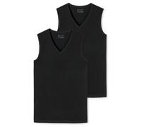 T-Shirt Homme - SCHIESSER - uni - Col V - Manches courtes - Paquet de 2 4