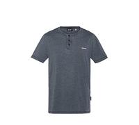 Schott NYC Tshirt Manches Courtes COL Tunisien T-Shirt, Navy, L Mens