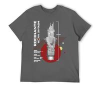 T-Shirt Homme Space Explorer - Futuriste Spaceship Graphic Tee, Sci-Fi Theme, Style gris foncé, S