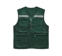 T Shirt Homme Sport - Veste pour Field Pofessional Emergency Field Fishing Pocket Vest (Green XL)