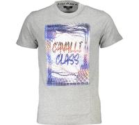 T-shirt homme stylé avec imprimé et col rond en gris, taille : M Couleur : Grigio
