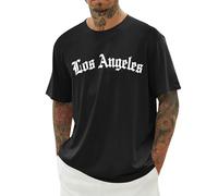 T Shirt Homme,T-Shirt à Manches Courtes et col Rond avec imprimé de Lettres de Ville pour Un Confort Quotidien. Tissu Respirant. Design Moderne et décontracté.