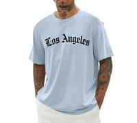 T Shirt Homme,T-Shirt à Manches Courtes et col Rond avec imprimé de Lettres de Ville pour Un Confort Quotidien. Tissu Respirant. Design Moderne et décontracté.