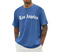 T Shirt Homme,T-Shirt à Manches Courtes et col Rond avec imprimé de Lettres de Ville pour Un Confort Quotidien. Tissu Respirant. Design Moderne et décontracté.