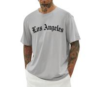 T Shirt Homme,T-Shirt à Manches Courtes et col Rond avec imprimé de Lettres de Ville pour Un Confort Quotidien. Tissu Respirant. Design Moderne et décontracté.