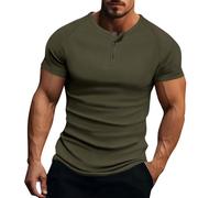 t Shirt Homme,t-Shirt Blanc Homme,Pull en à Rayures Verticales élastiques pour, idéal pour Le Sport et Les Loisirs d'été, en provenance d'europe et des États (Army Green, M)