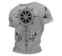 T-Shirt Homme,T-Shirt Graphique à Manches Courtes sur Le thème de la mythologie Nordique et des Dieux Nordiques médiévaux